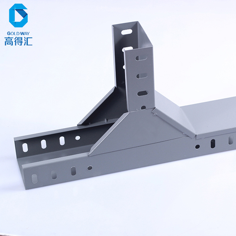 电缆桥架弯头下边垂直三通防火不锈钢弯头线槽t字型桥架弯头