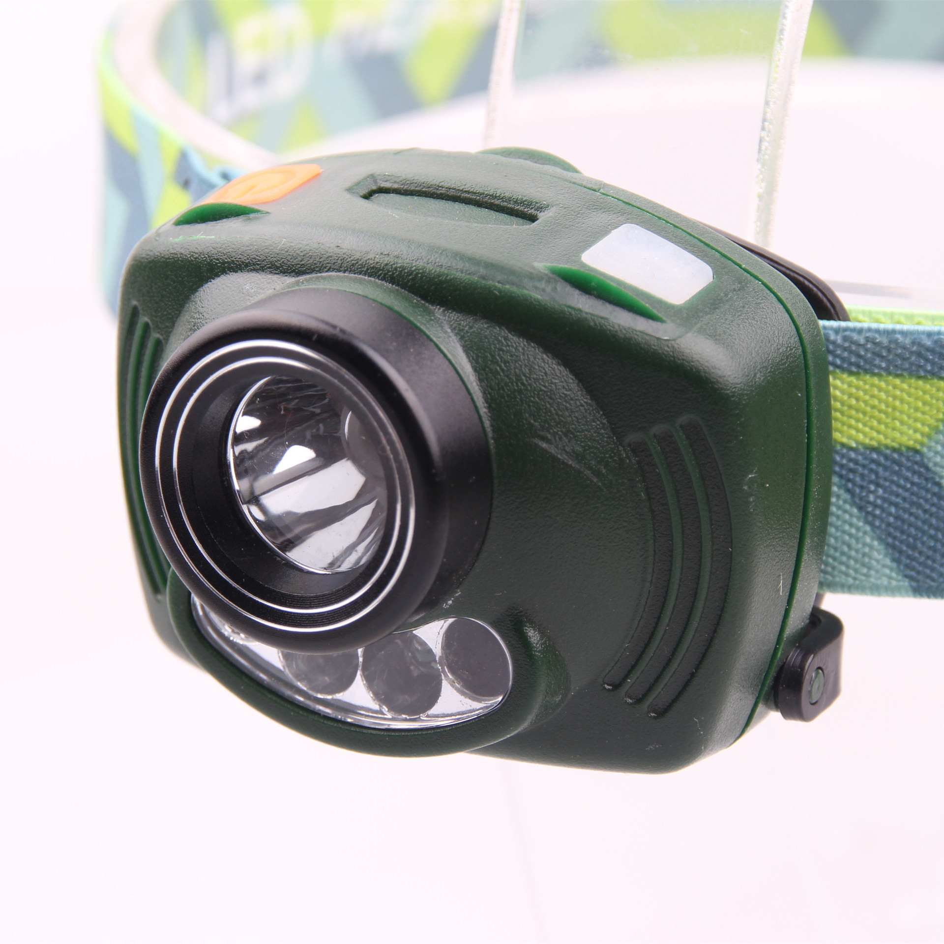 红外感应头灯led户外节能强光头灯7号电池3节野营头灯垂钓头灯