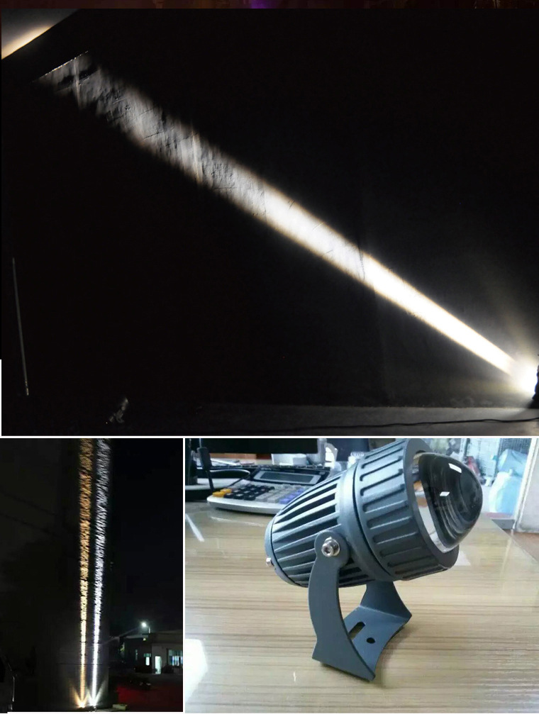 27w10w一束光聚光射灯led投光灯户外防水窄光室外光柱远程光束灯