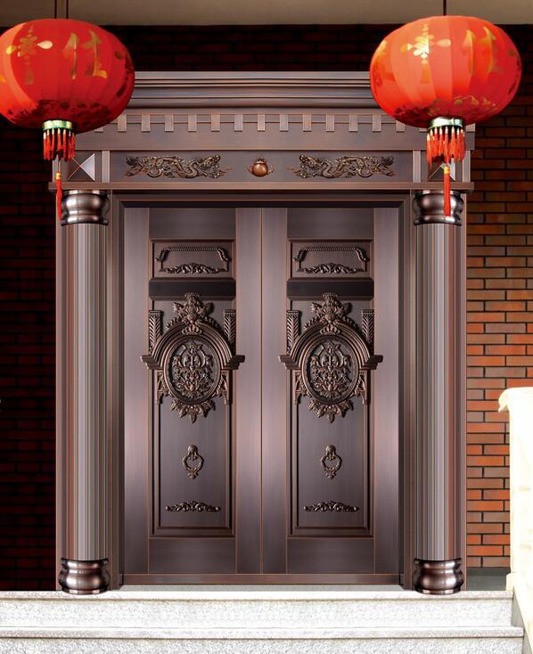 铜门效果图厂家直销供应高档别墅大门 电话:13587000.