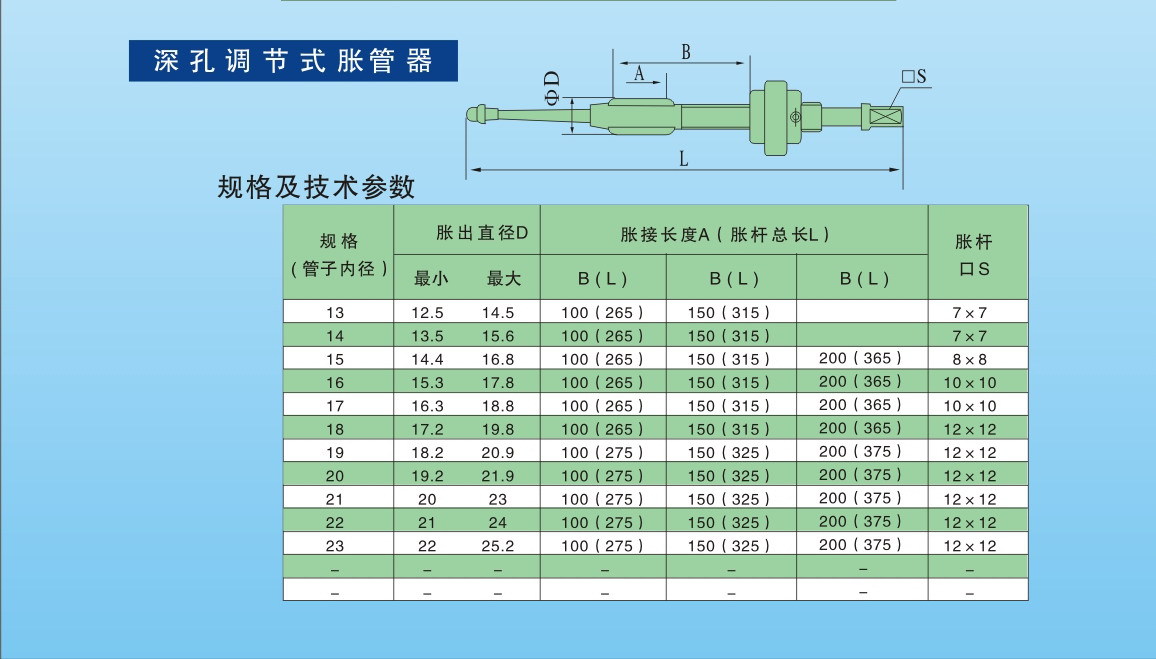 专业制造供应长荣牌深孔调节胀管器,胀管效率值高.