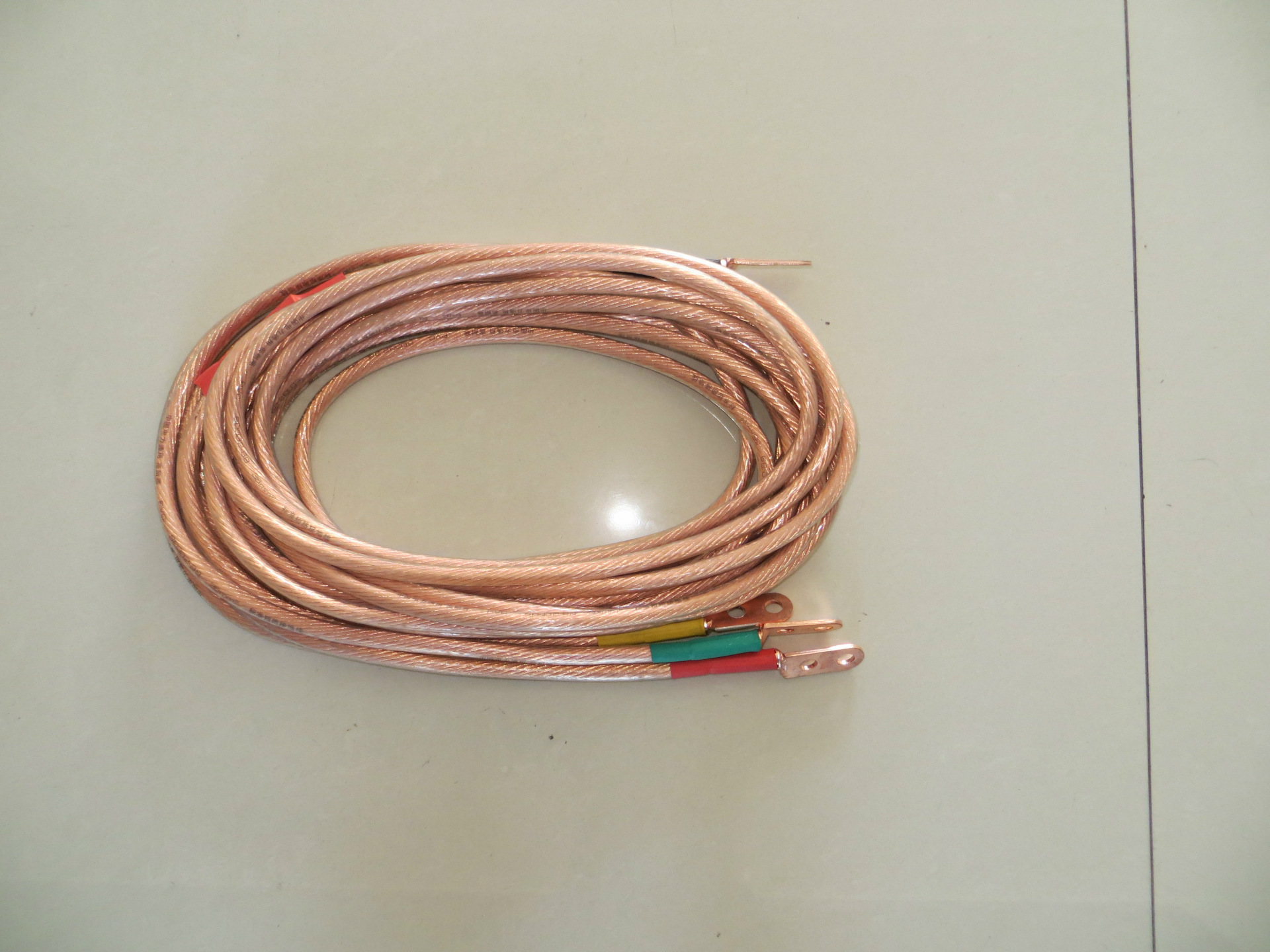 接地棒单孔地夹高压接地线 户外加塑透明铜软绞线加塑铜圆线