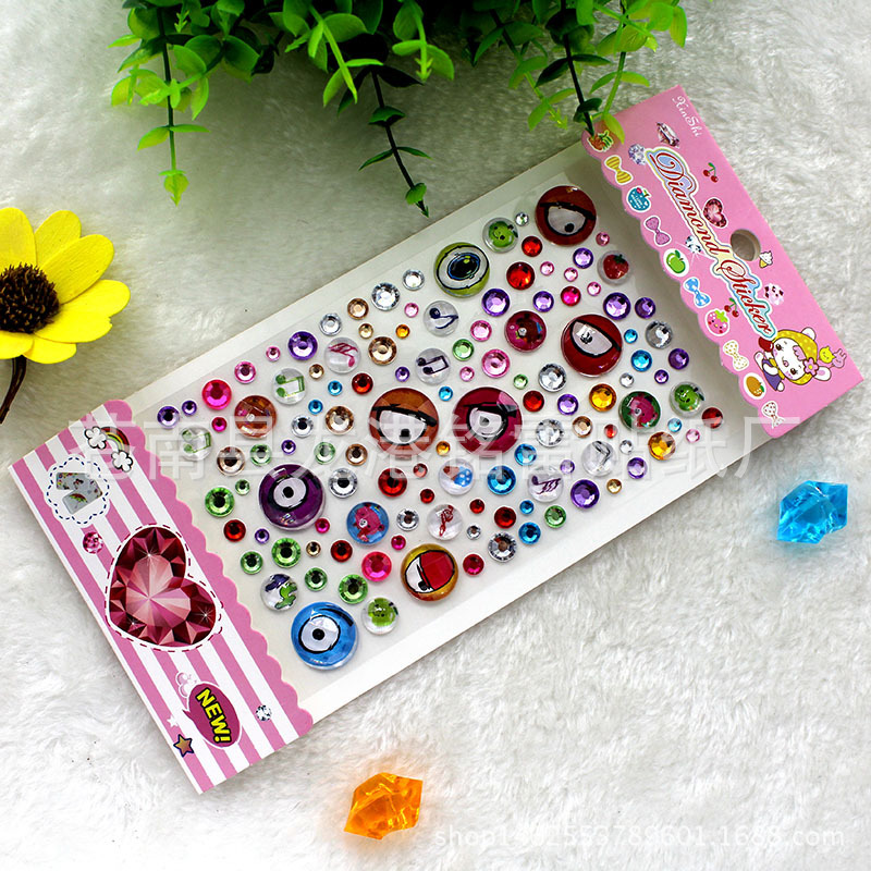 新款创意亚克力钻卡通动漫奖励钻石贴画手机平板汽车diy装饰贴纸