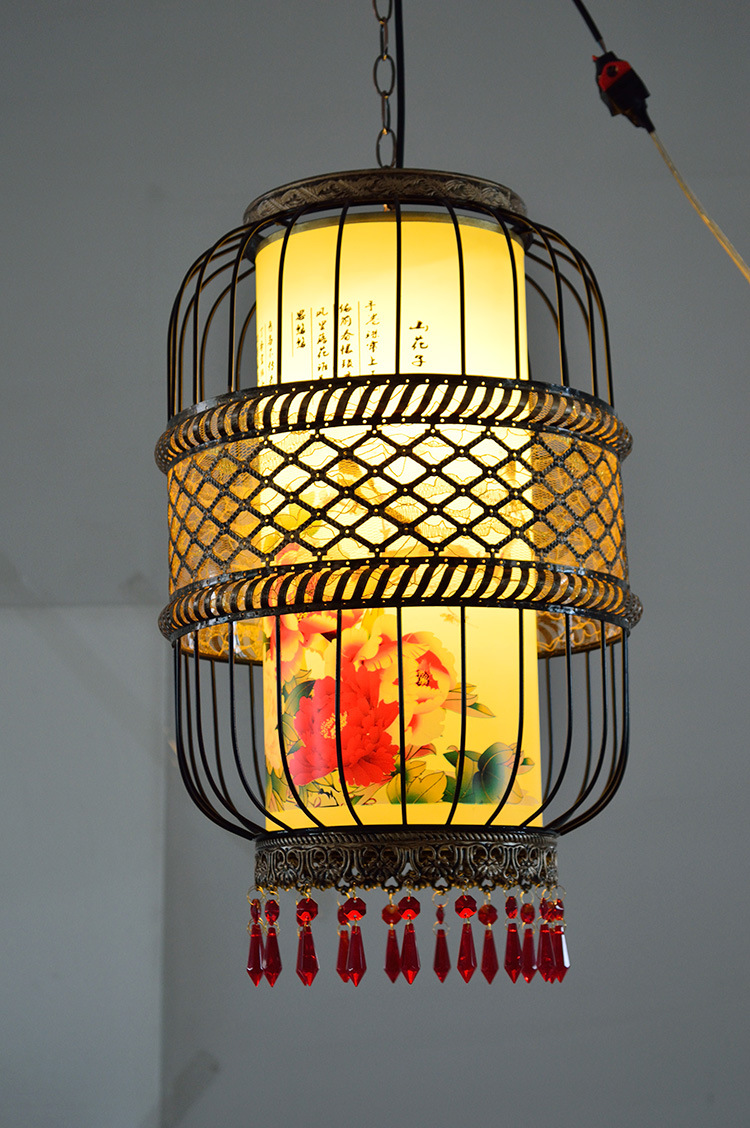 现货中式吊灯鸟笼灯笼镂空灯罩茶楼餐餐厅灯简约时尚家饰厂家直销