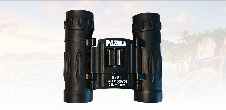 户外军用双筒熊猫望远镜 8x21高倍高清望远镜批发 微光夜视望远镜