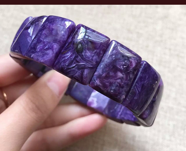 天然紫龙晶手牌来袭!颜色漂亮 龙纹清晰