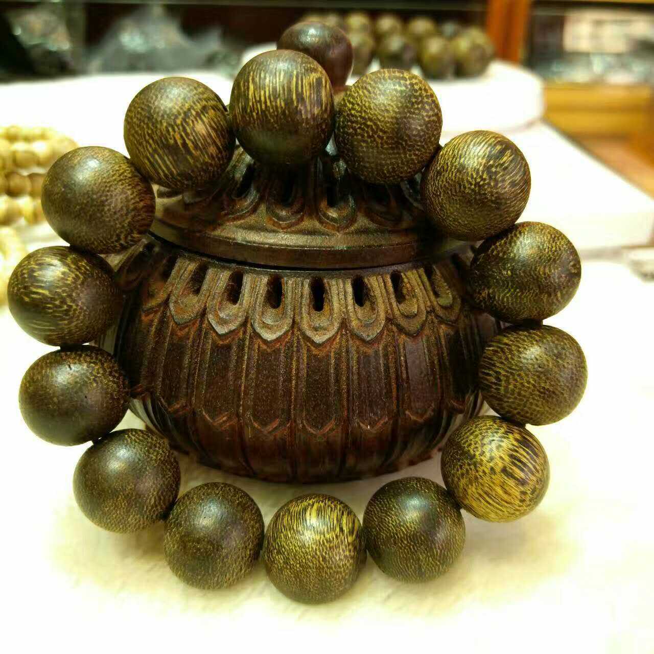 厂家直销 原生高油高密越南金丝沉香手串 药香奶香手链女男士手珠