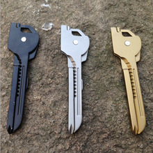彩色版户外多功能钥匙扣 迷你多功能工具 瑞士科技6合一钥匙刀