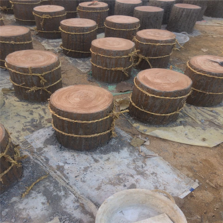 山东 泰安 水泥仿木桩 汀步 梅花桩 手工制作 可来图订制定做