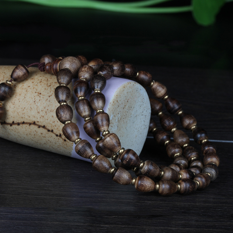 加里曼丹沉香手链佛珠念珠手串沉香水滴珠型手链男女款