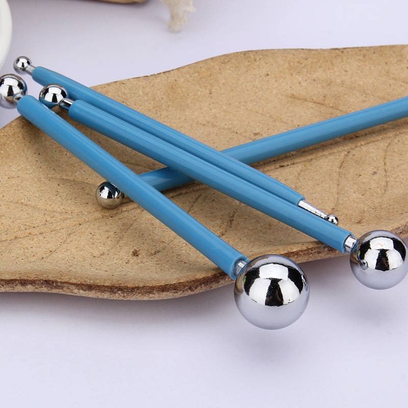 diy翻糖蛋糕4件套钢八头雕花工具笔泥丸工具 粘土陶泥裱花工具