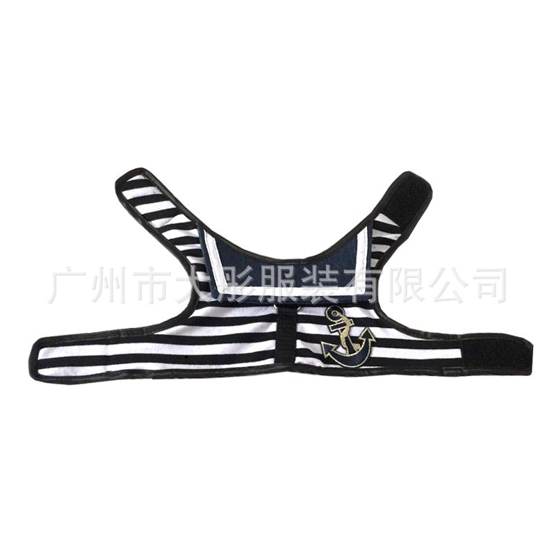Pet Outing Haulage Rope Package Cat Dog Chest Strap Vest-Style Dog Chain Sailor Stripes Pet's Chest-Back