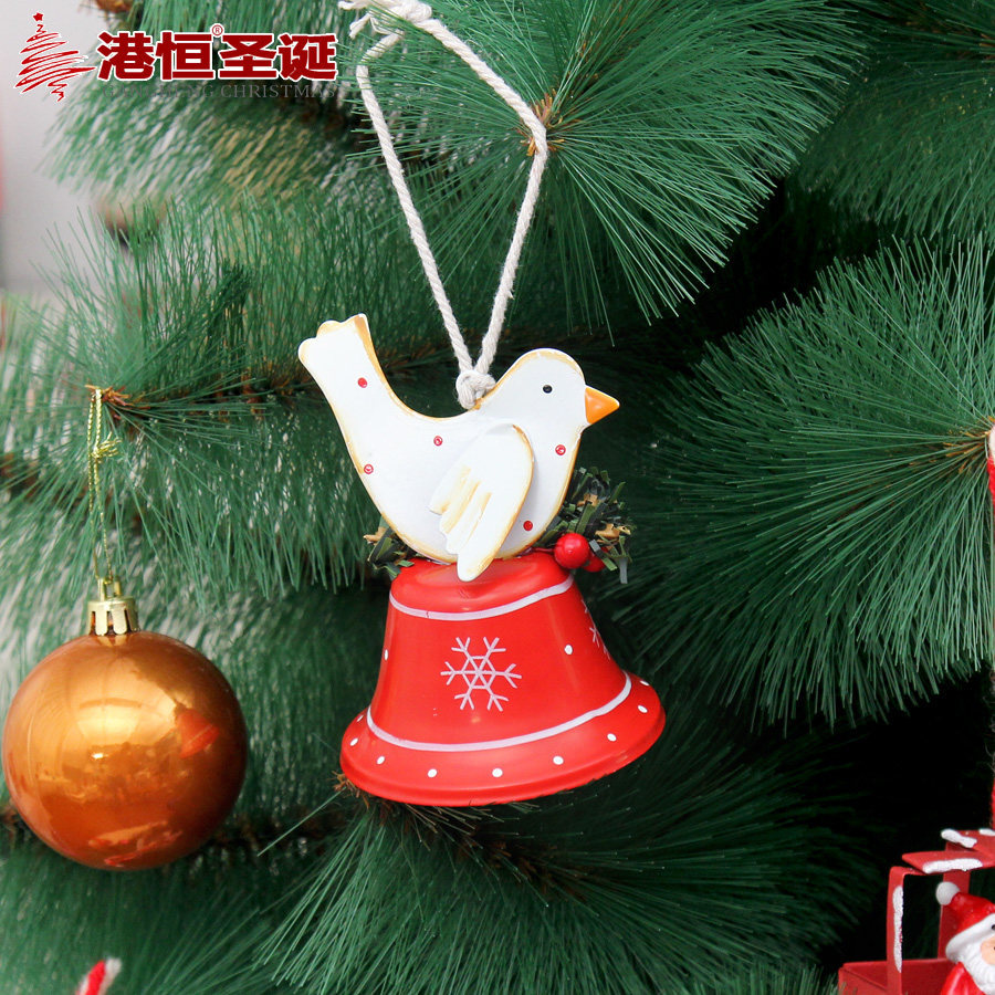 Hong Kong Heng Christmas Decorations Iron Swing Santa Claus Gift Box Bird Christmas Tree Ornament Furnishing Pendant 50G