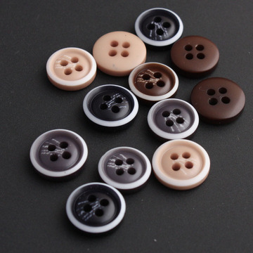 亚光高端衬衫高档简约树脂女衬衫袖口四眼男衬衣服钮扣小扣子批发