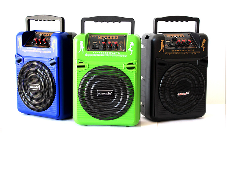 爱华k87户外便携6寸广场大功率手提音箱锂电池移动插u盘充电-音响产品
