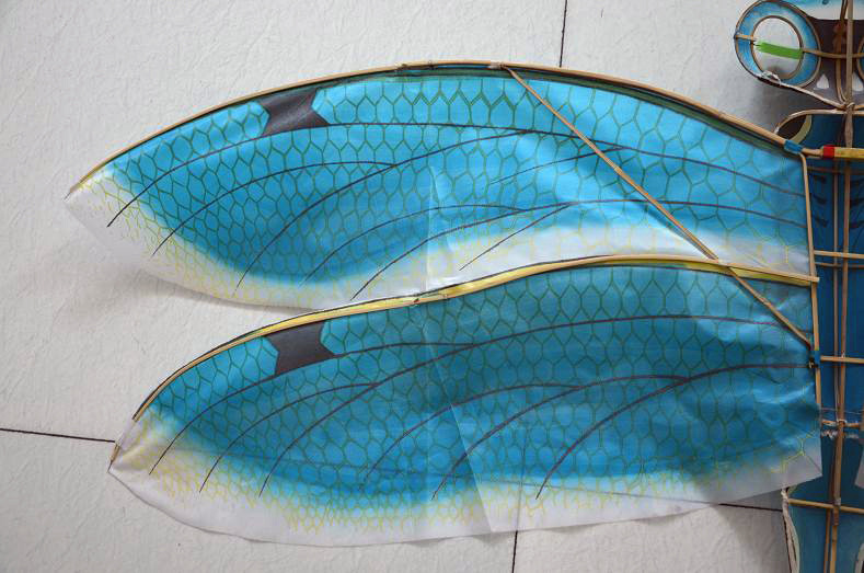 传统纯手工竹子骨架立体装饰风筝仿真丝材质彩绘精品立体蜻蜓风筝