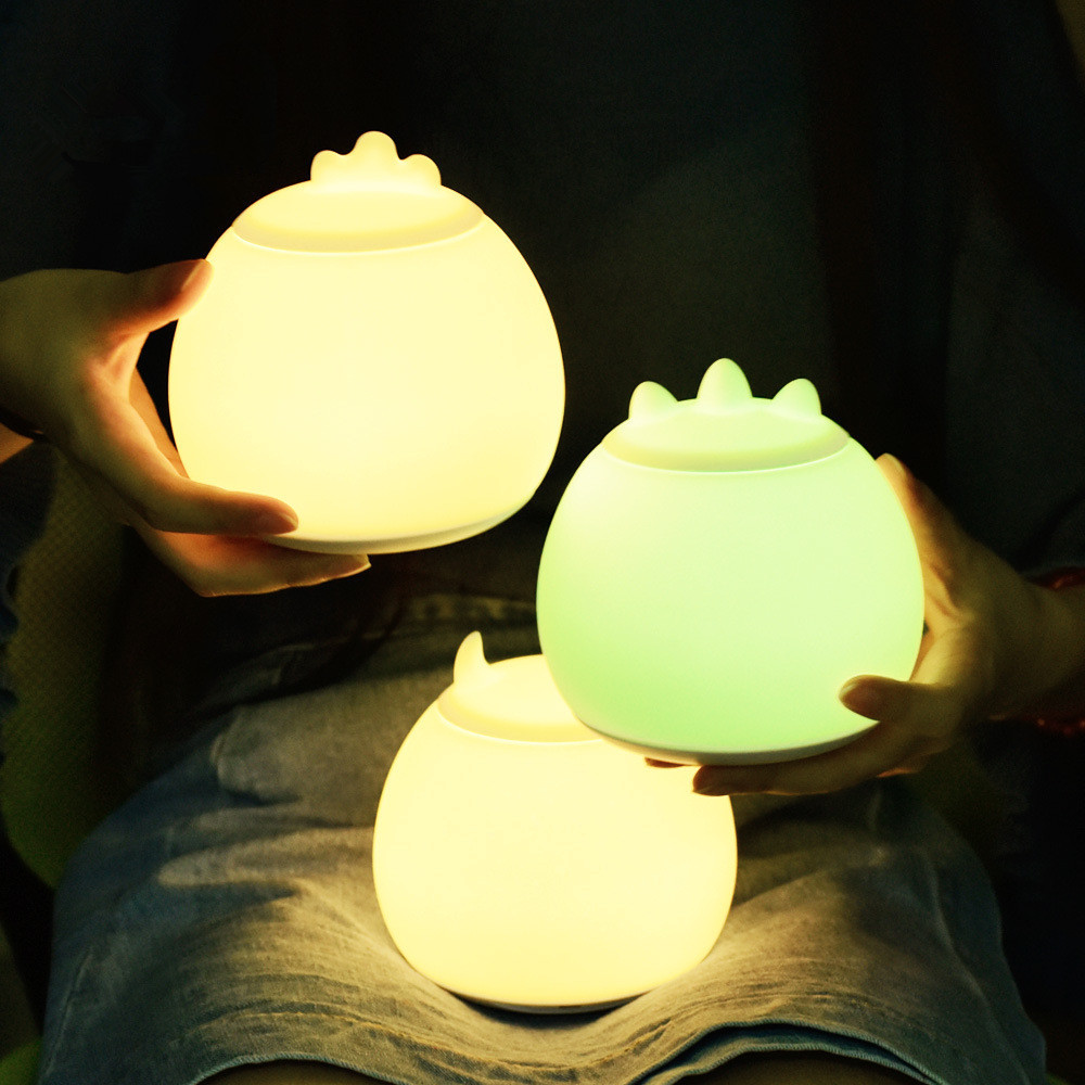 萌宠七彩多变硅胶灯 触控led减压拍拍小