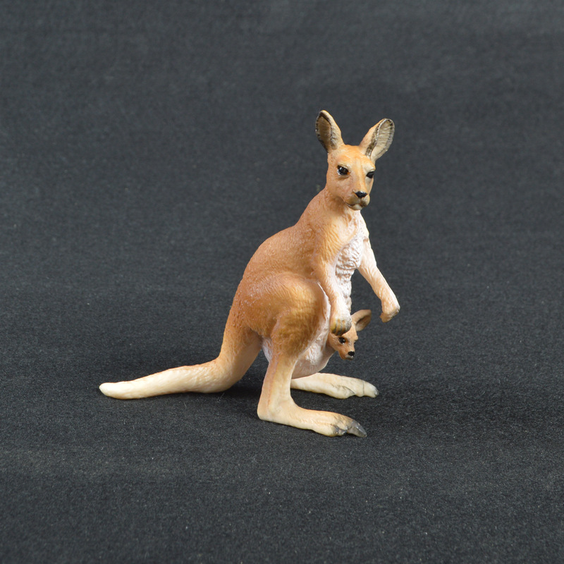 儿童仿真实心动物园玩具模型 野生动物世界 袋鼠动物模型