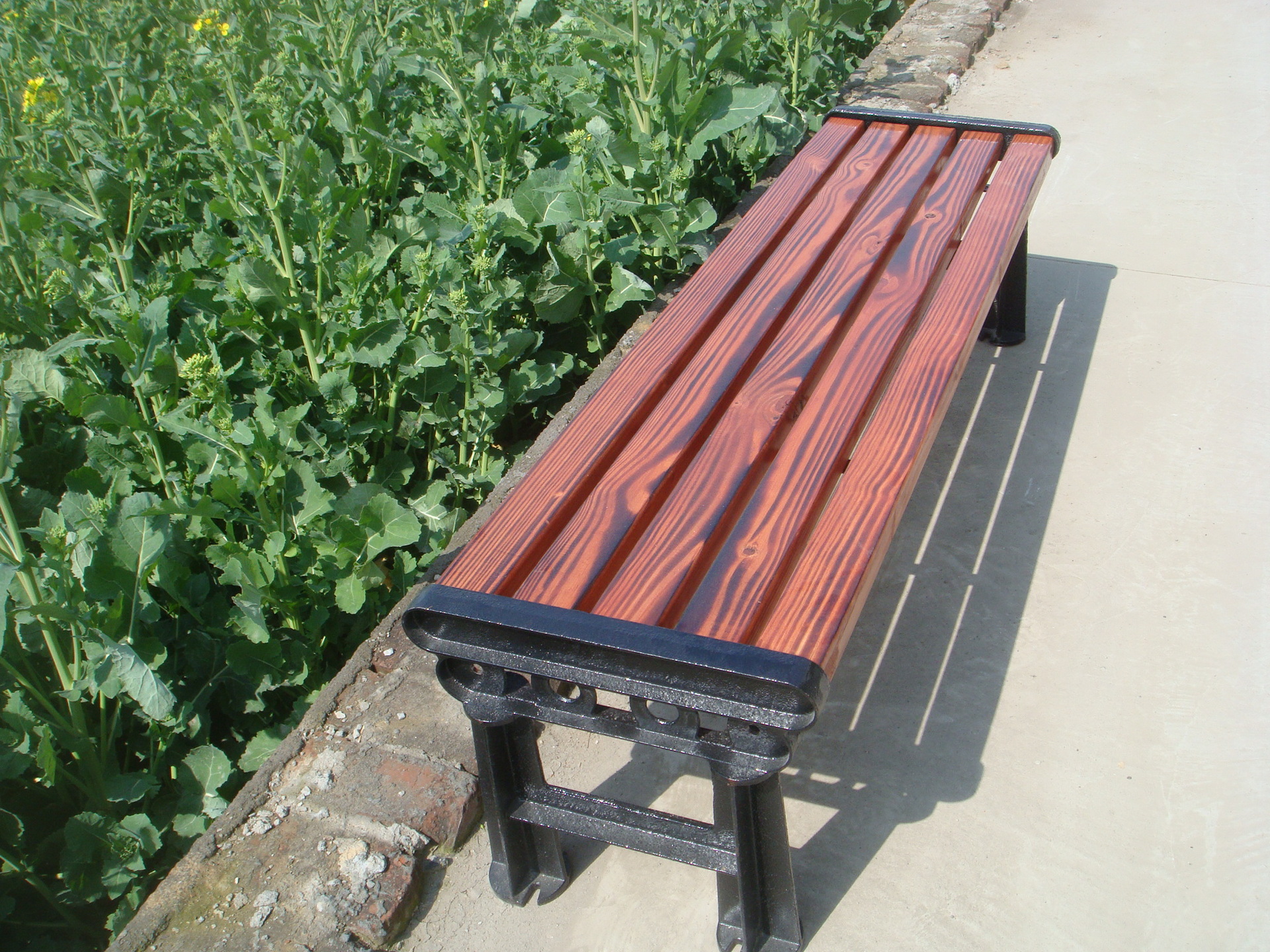 公园椅户外公园长椅室外园林椅铸铝实木椅休闲公园长凳防腐木板凳