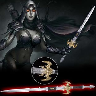 魔兽世界黑暗精灵神剑 仿真长剑 玩具刀剑仿真兵器 动漫周边玩具