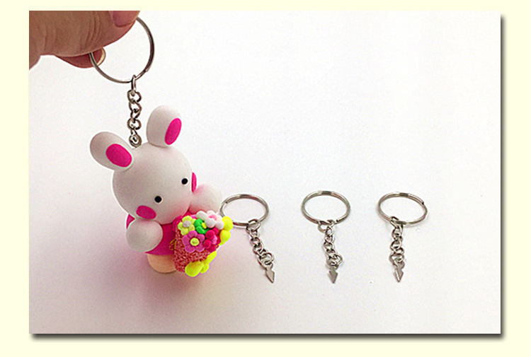 diy饰品材料配件手工挂件钥匙圈超轻粘土配饰手作饰品配件太空泥