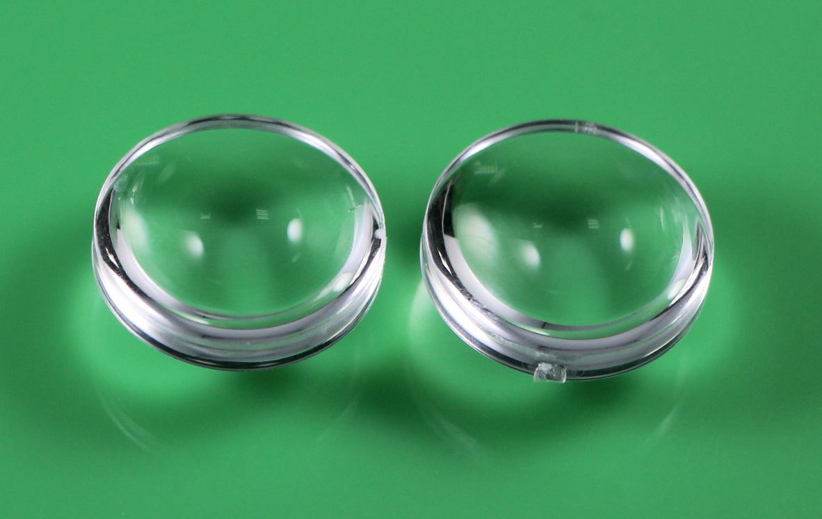 led透镜 单颗外径16mm半圆光面60°透镜 亚克力平凸光面透镜