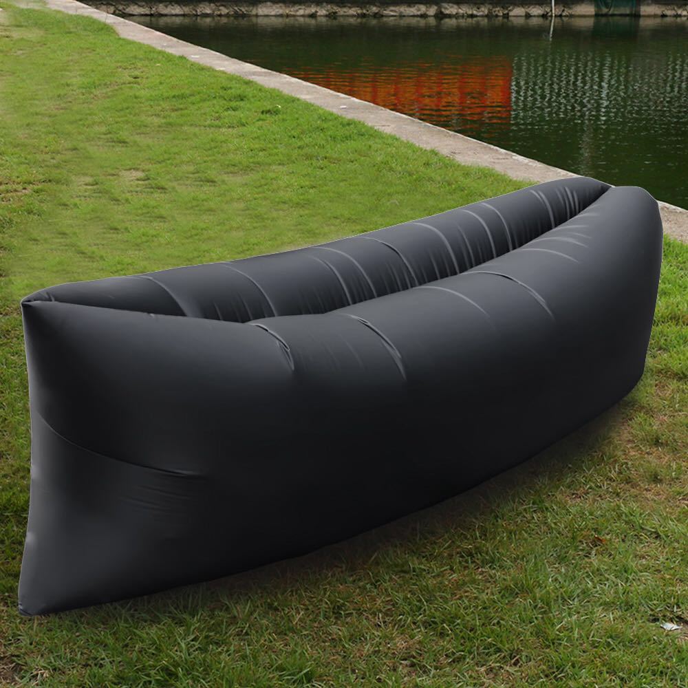 单口充气沙发 户外野营睡袋 单口单层防水睡袋懒人沙发全压胶工