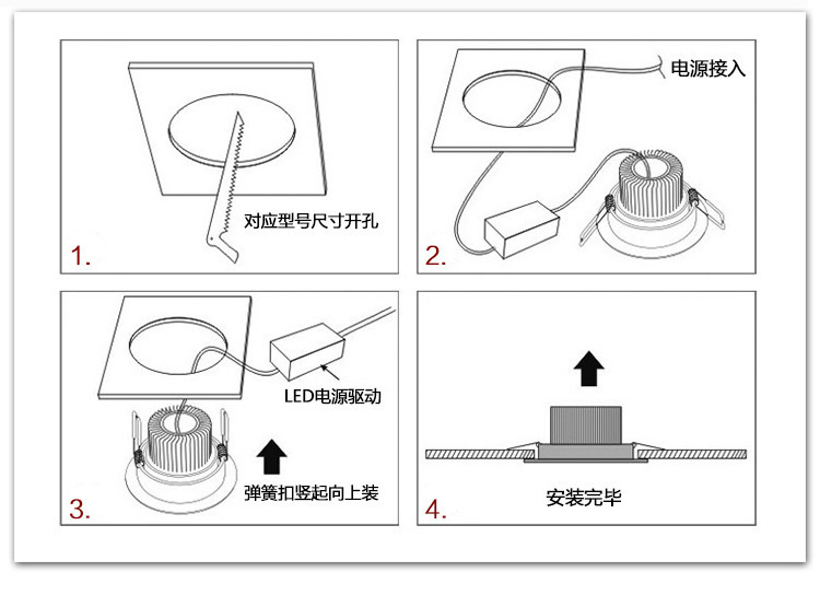 厂家直销高端室内装修天花灯高端天花灯高端陶瓷天花灯射灯筒灯3w
