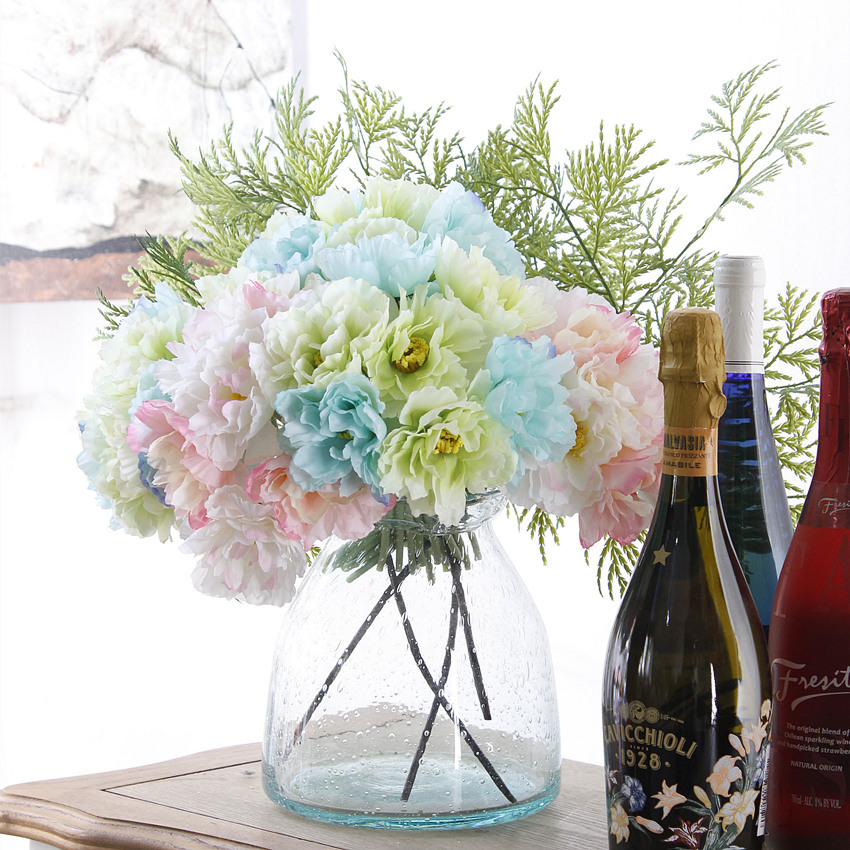 仿真花束花迷迭香7枝扎 绢花小花束 家居装 厂家工厂销花束婚庆-阿里