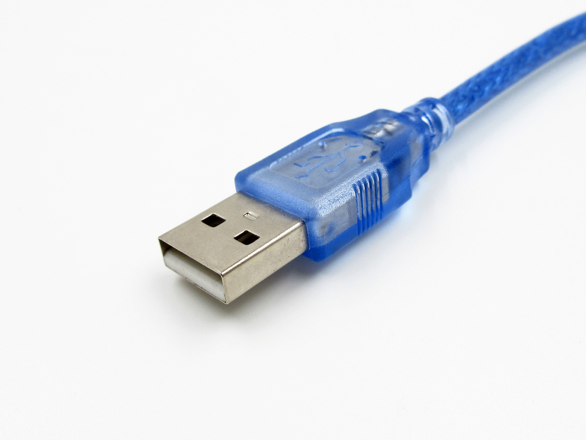 厂家供应 透明蓝色usb线 30cm usb延长线 usb公转母延长线