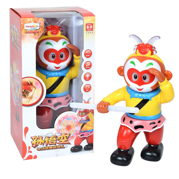 新奇特玩具电动旋转孙悟空 灯光音乐 跳舞