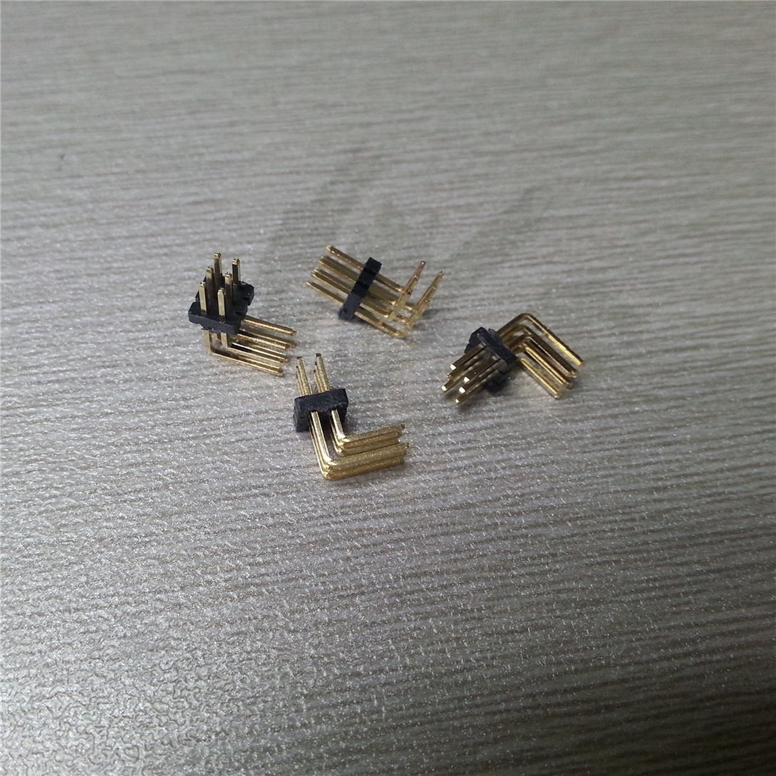 优联康1.27mm-6p塑高1.0弯脚排针 高温1.27mm-6p塑高1.0弯脚排针