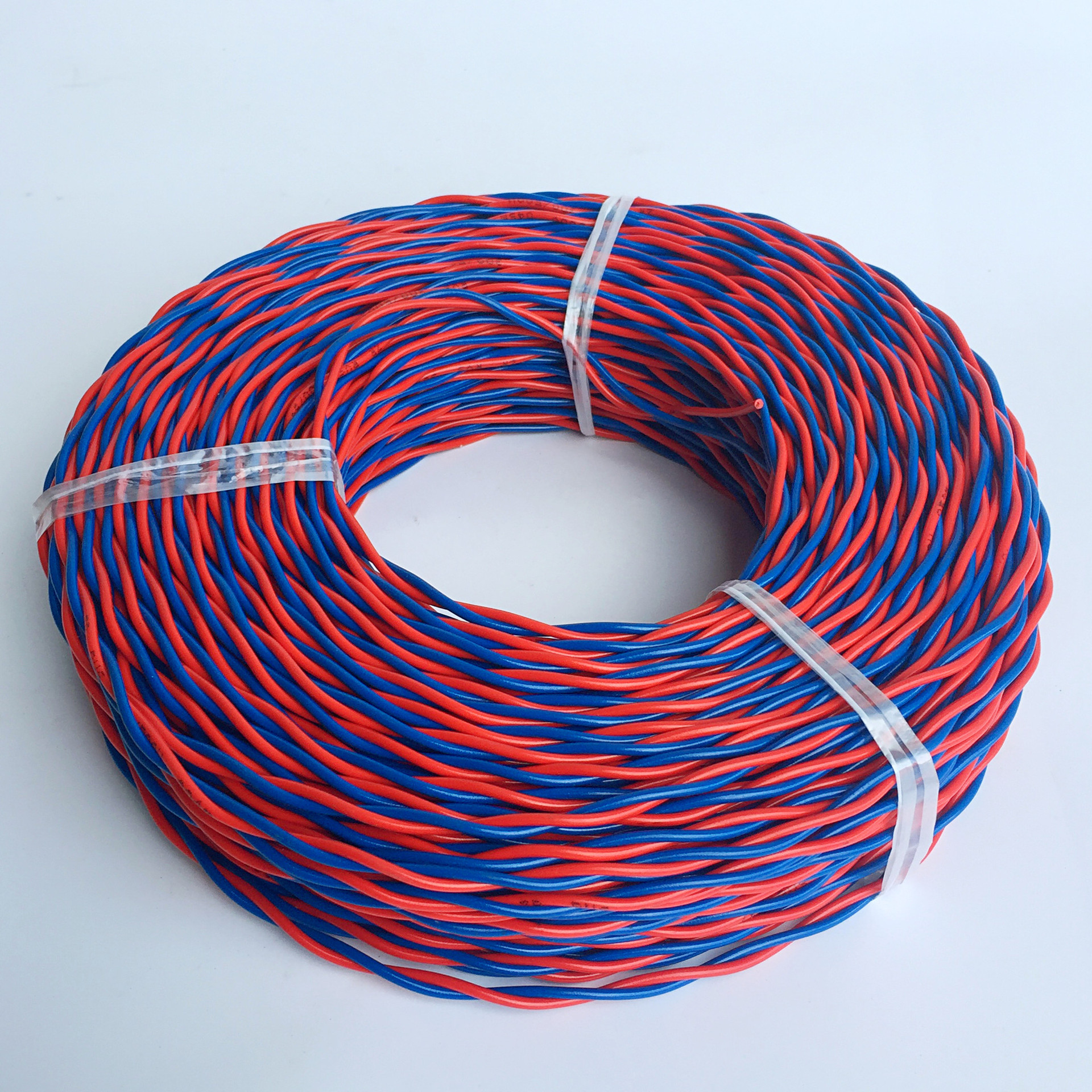 国标优质无氧铜双色胶质线zr-rvs 1/1.5/2.5平方阻燃花线 灯头线