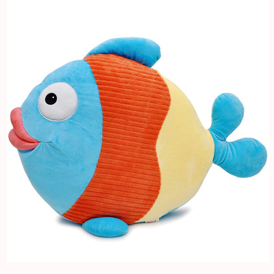 接吻鱼抱枕彩色亲亲鱼 沙发靠垫家居装饰 厂家批发来图定制