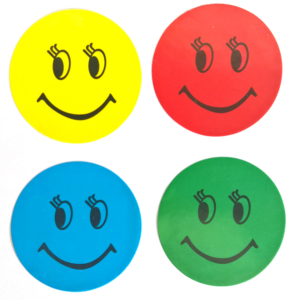 5cm彩色笑脸贴 儿童奖励贴纸 卡通笑脸表情贴纸