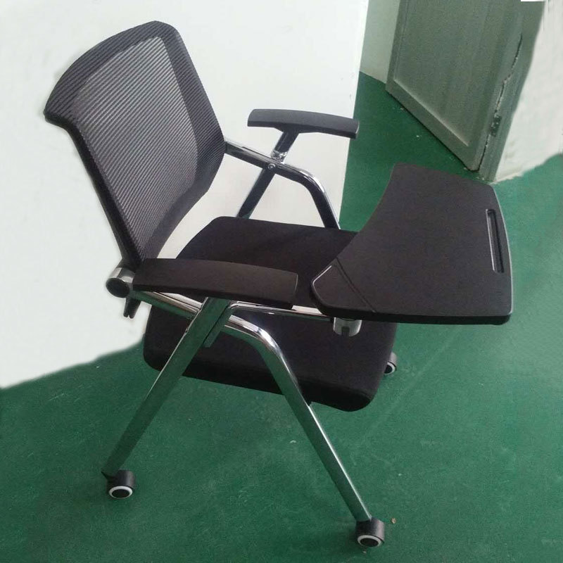 厂家直销带写字板折叠椅 网布培训椅 加厚办公会议椅特价批发