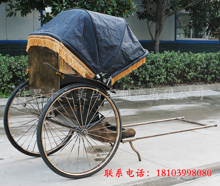 新款仿铜复古人力黄包车观光旅游老北京/上海人力车厂家直销