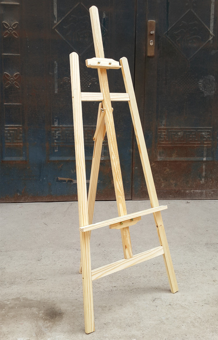 5米松木画架 木制实木黄松素描美术画板架 广告展架