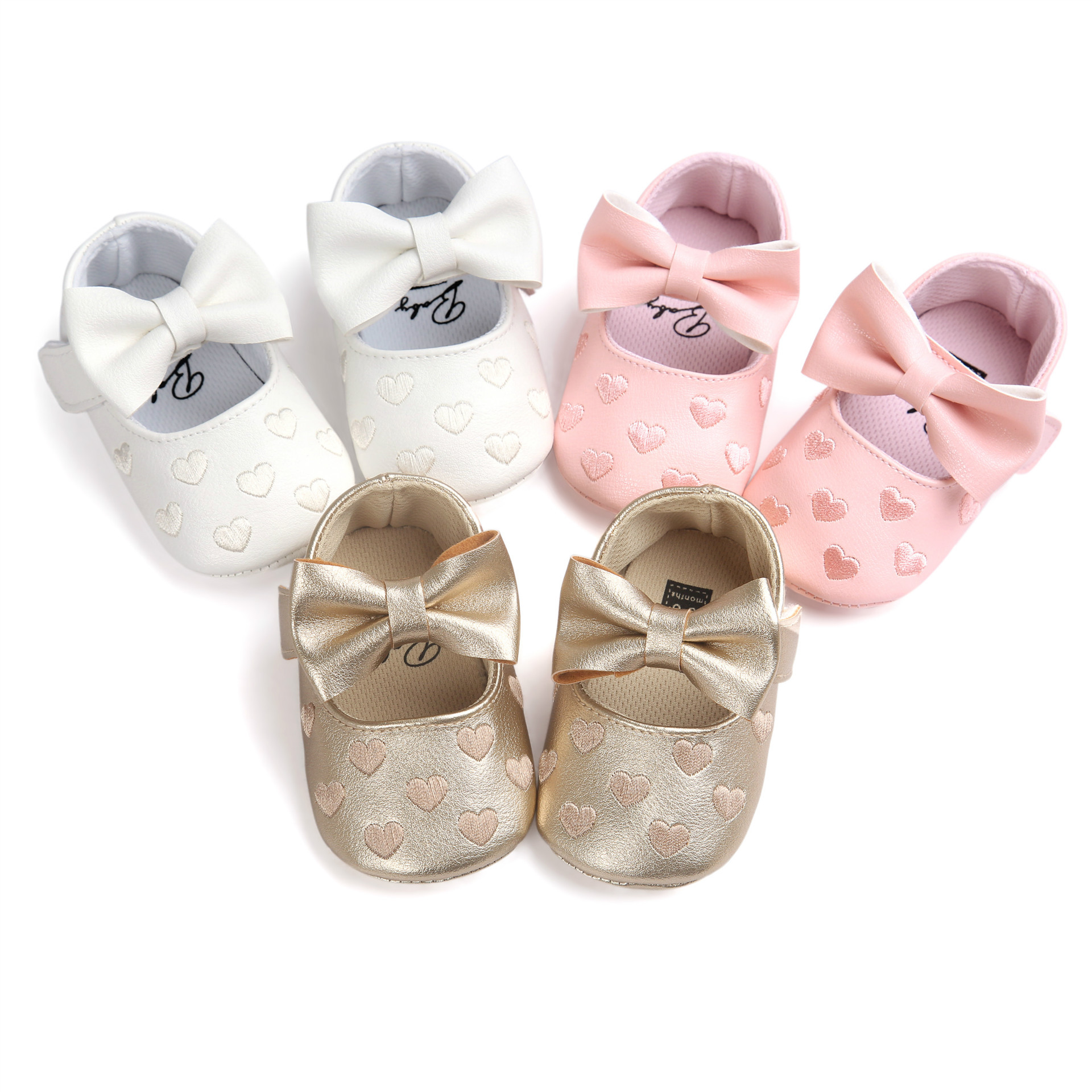 Spring and Summer Baby's Shoes Love Princess Shoes for Baby Baby Shoes Soft Bottom Toddler Shoes 0047