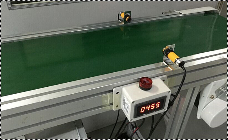 输送带计数器红外线激光感应流水线传送带自动装车计数器带控制