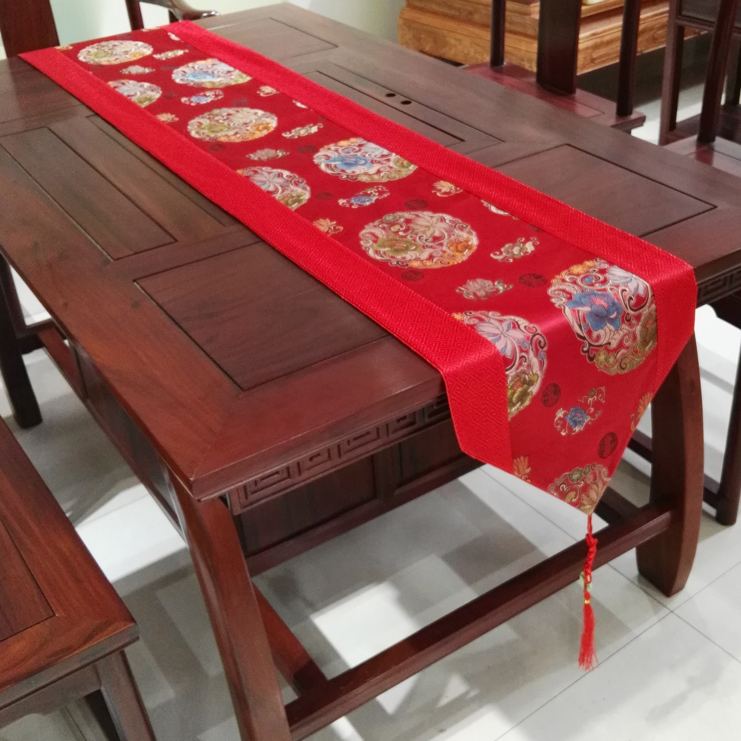现代中式桌旗中国风茶几桌布布艺红木家具长条桌巾鞋柜电视柜盖布