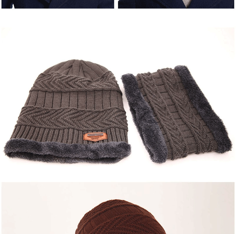 帽子男冬天加绒毛线帽加厚针织帽秋冬季套头帽男包头棉帽青年韩版