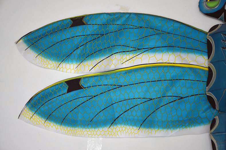 传统纯手工竹子骨架立体装饰风筝仿真丝材质彩绘精品立体蜻蜓风筝