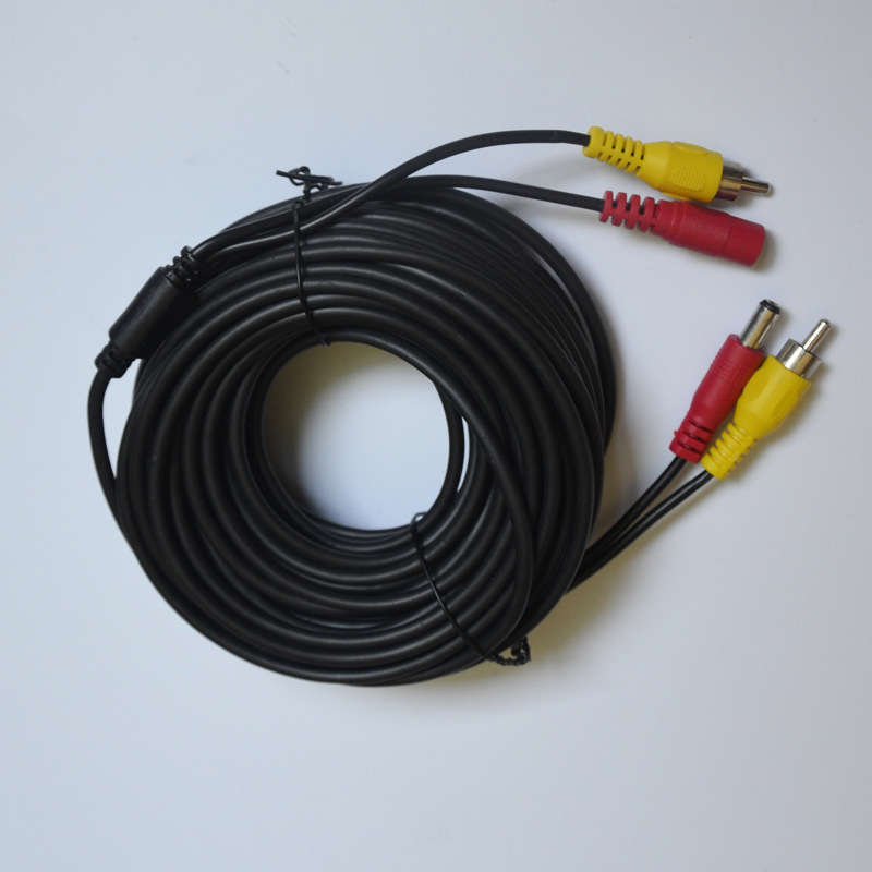 厂家直销监控线 音频视频二合一电源延长线监控一体成品线