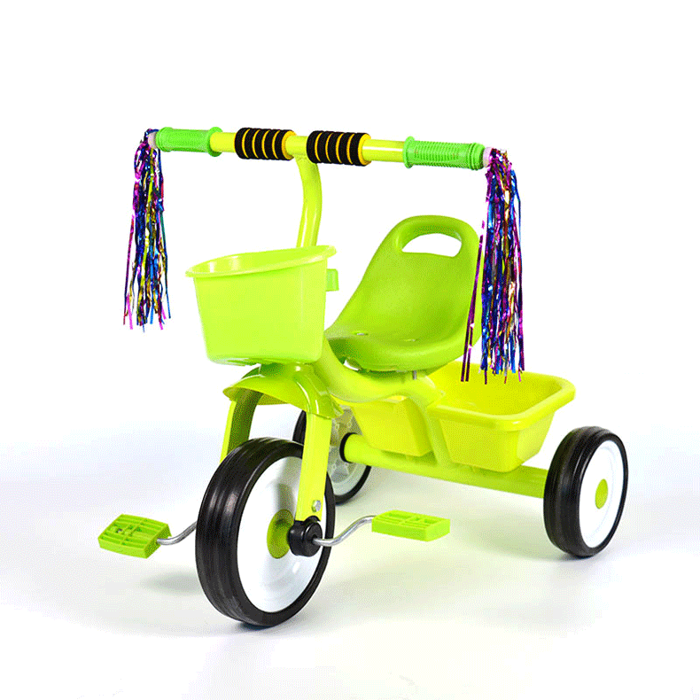 儿童简易脚踏三轮童车 双向旋转座椅脚踏车 婴儿手推车带刹车