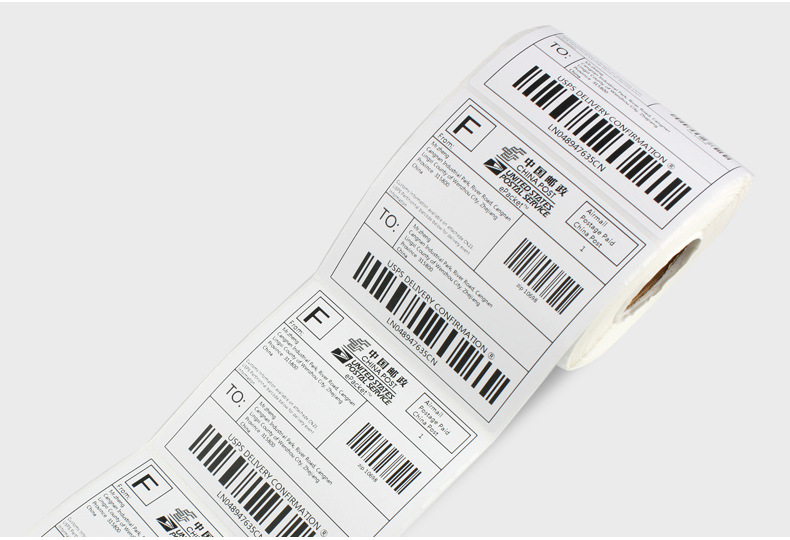 不干胶三防热敏标签100*100 亚马逊eub敦煌速卖通外贸发货单