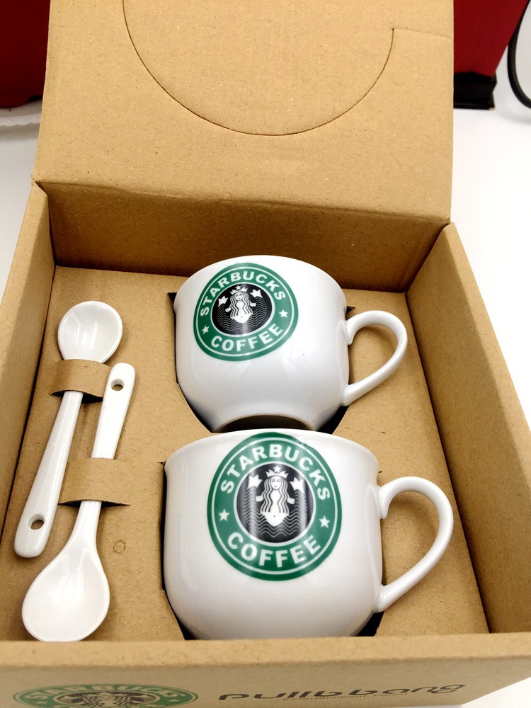 星巴克杯子套装 陶瓷咖啡对杯 赠品水杯 创意促销礼品定制