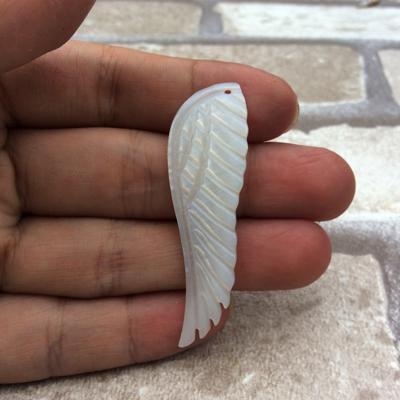 新品珍珠母贝贝壳动物小鸟翅膀手工雕刻饰品配件 个性diy挂饰材料