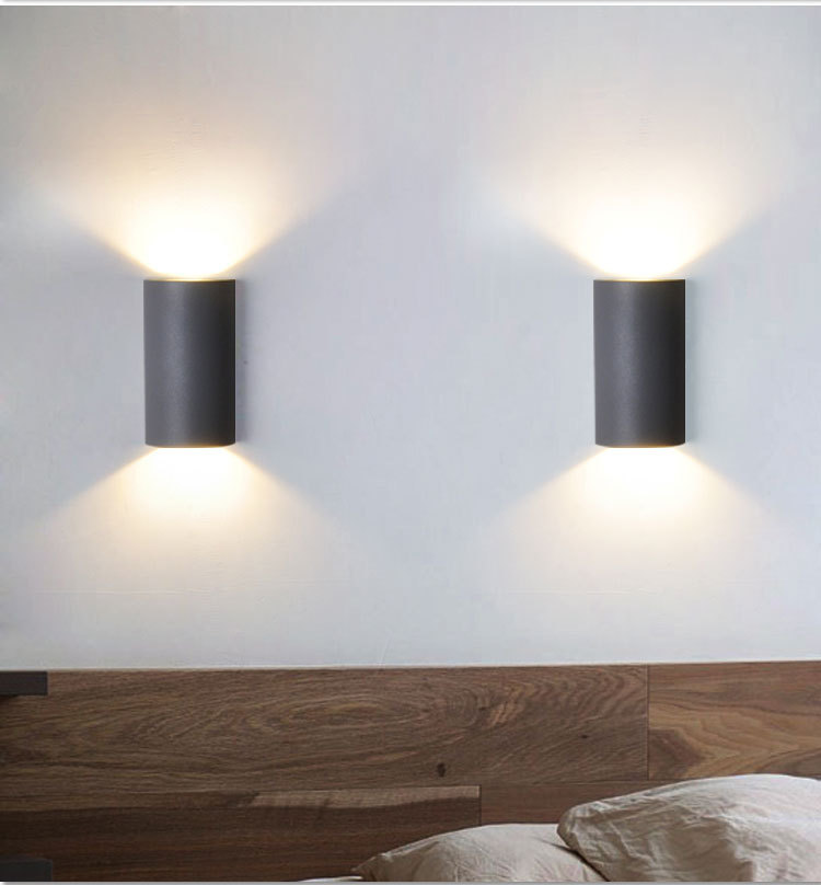 户外壁灯防水led上下射灯墙壁灯花园装饰照明灯室内壁灯双头壁灯