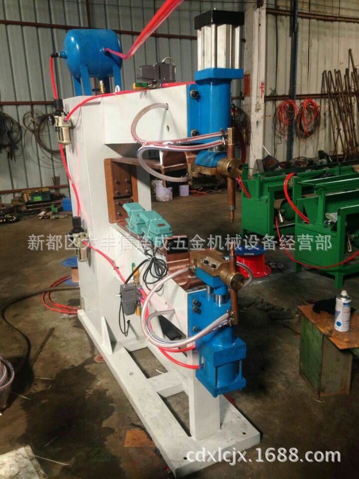 加长臂气动点焊机 隐形防盗网排焊机 不锈钢防盗窗臂长1100排焊机